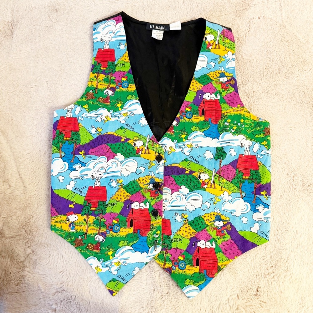 PEANUTS Vintage Snoopy and Woodstock Vest Waistcoat III Main Size Small/Medium